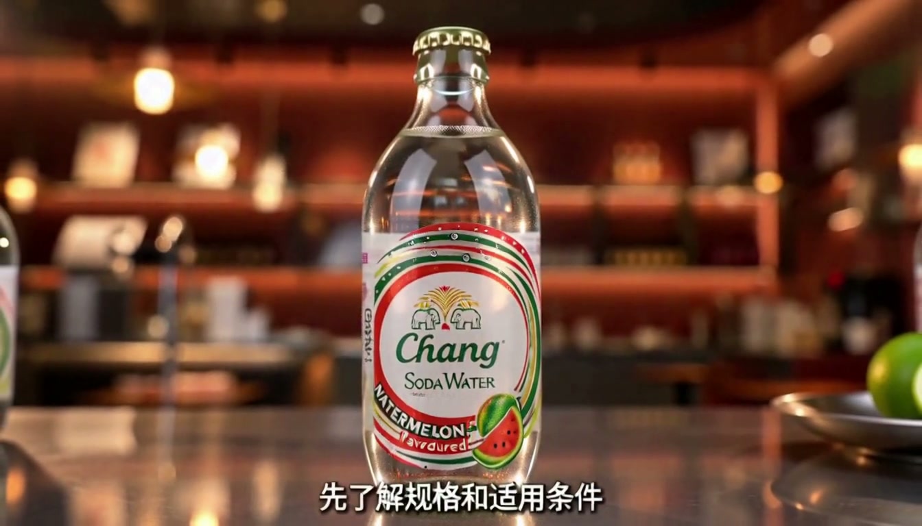 玻璃瓶气泡水口播成片分镜帧：行动引导镜头